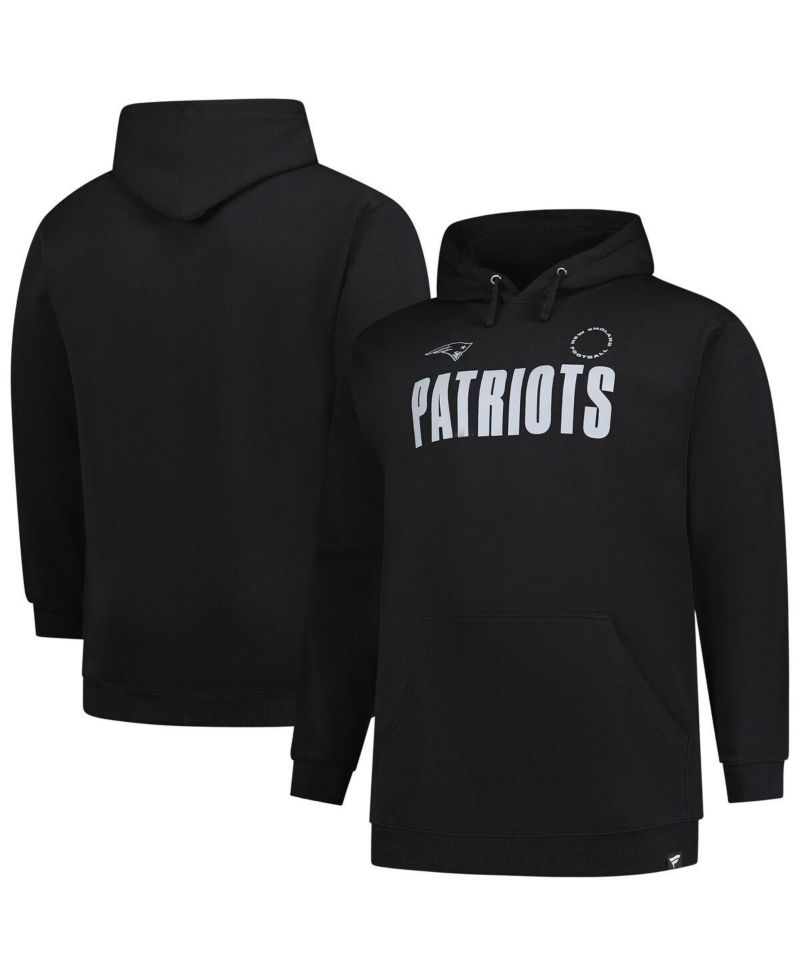 Men's Black New England Patriots Big & Tall Chip Shot Hoodie