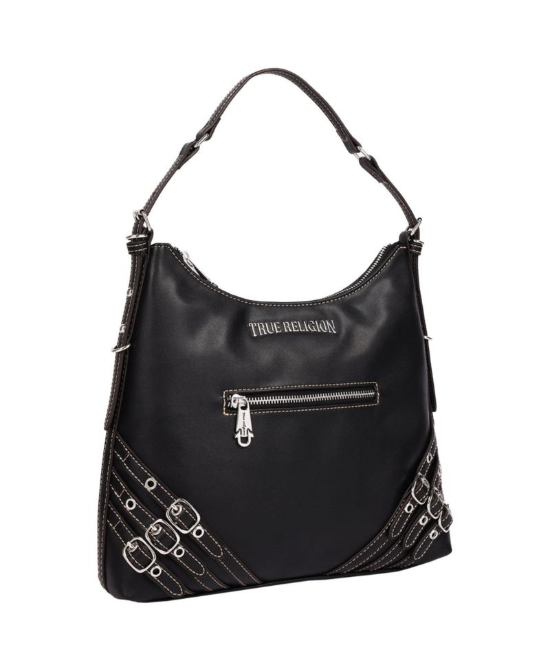 Women's Triple Straps Large PU Hobo Bag