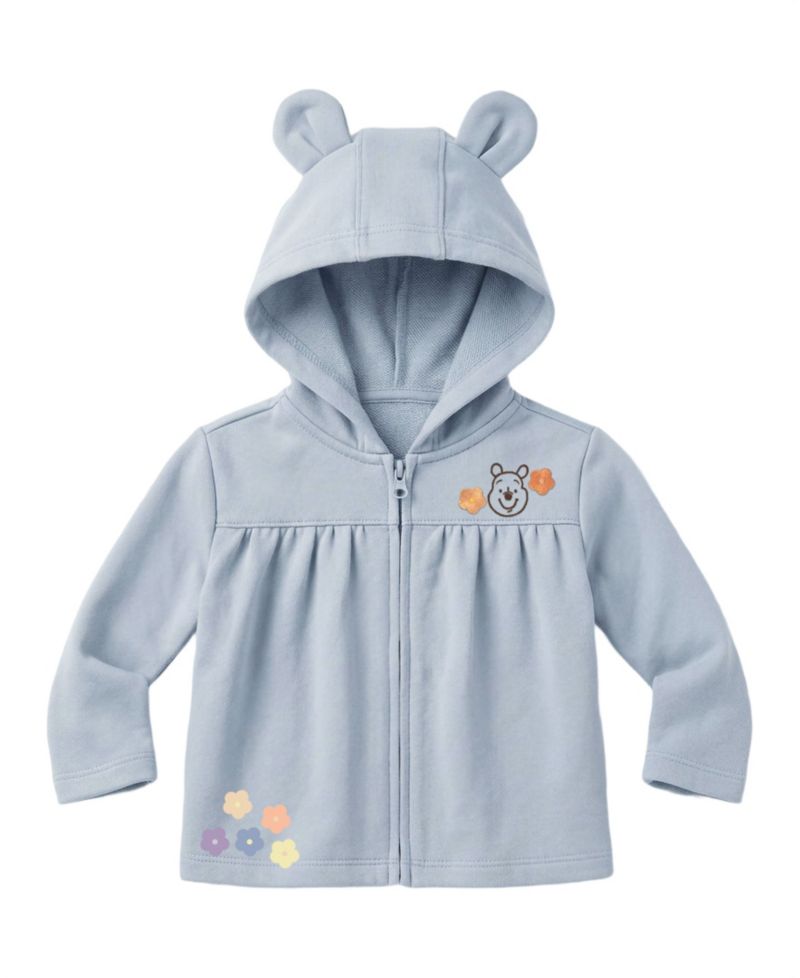 Baby Girls' Winnie-the-Pooh Print Jacket, Bodysuit and Pants, 3-Piece Set