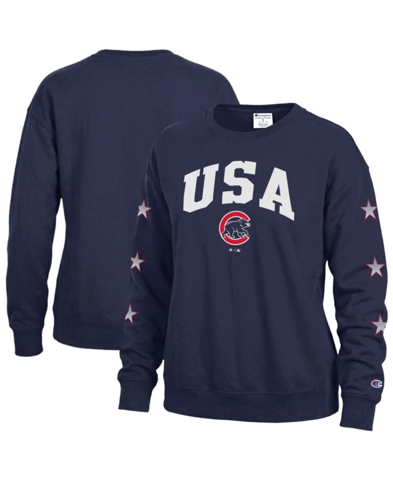 Women's Chicago Cubs Fleece Graphic Crewneck Sweatshirt