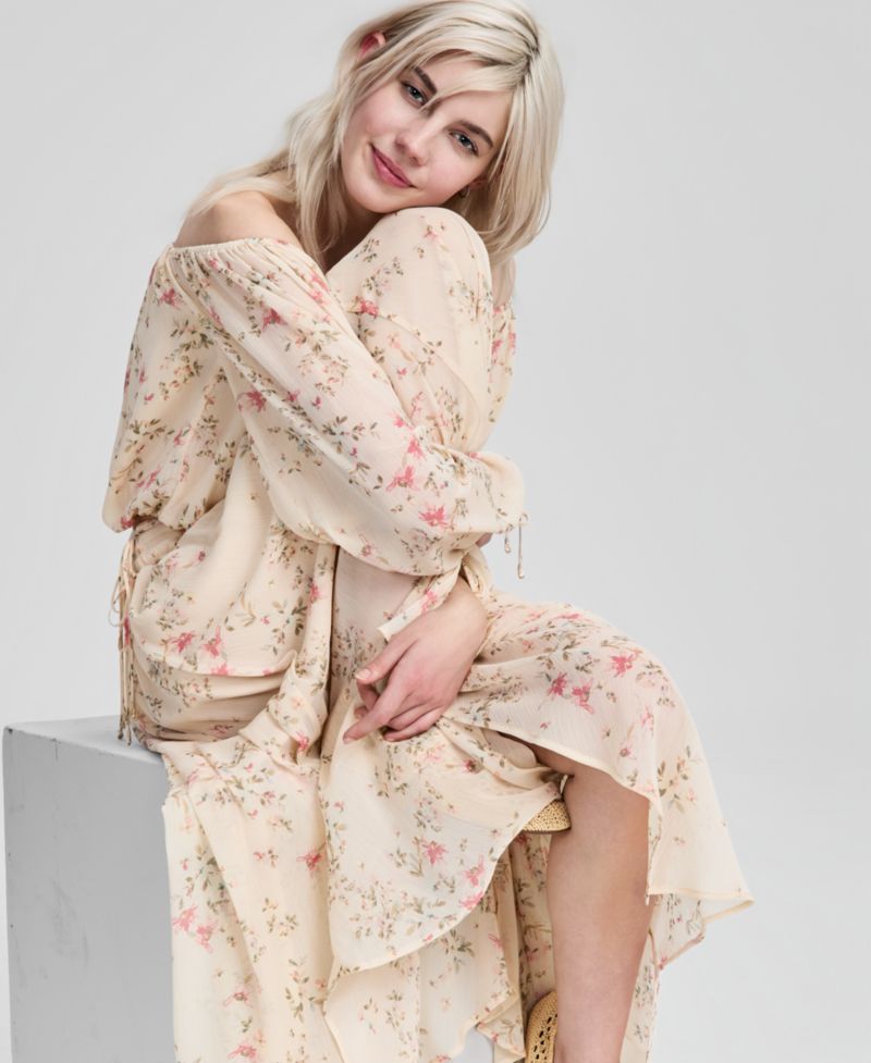 Women's Off-The-Shoulder Floral-Print Top
