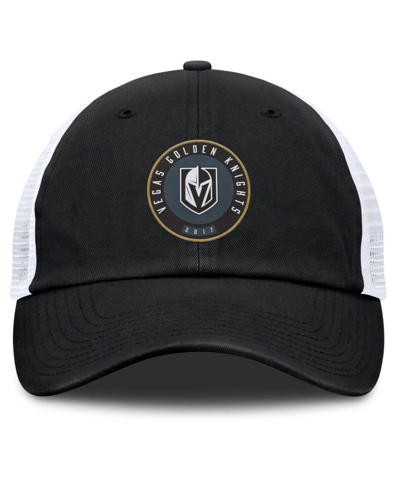 Men's Black/White Vegas Golden Knights Averie Trucker Adjustable Hat