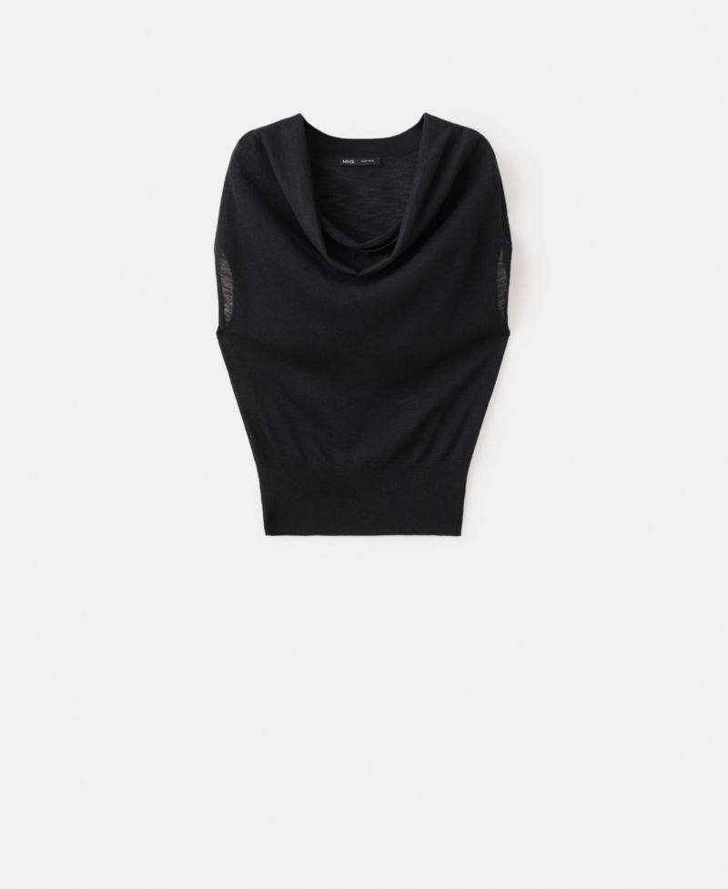 Women's Draped Neck Knitted Sweater