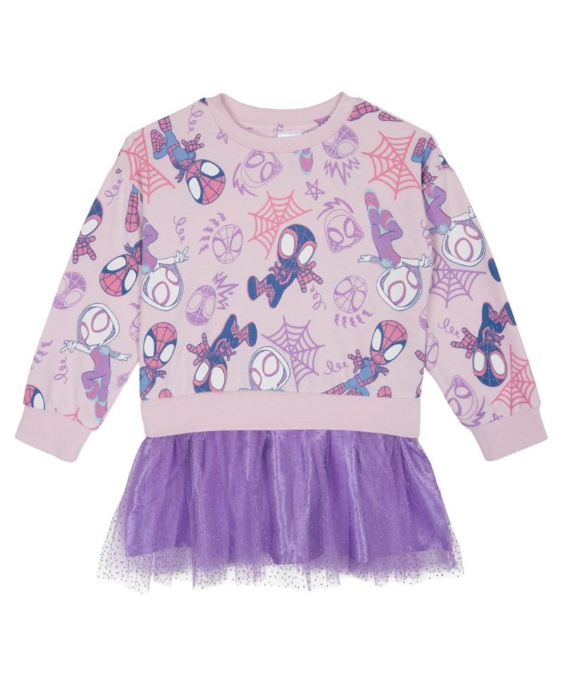 Girls' 4-16 Spider-Man Long-Sleeve Tutu Dress