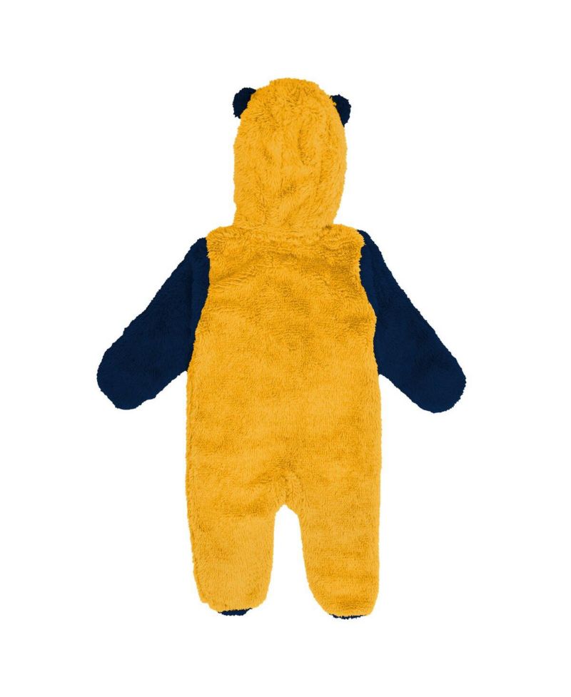 Newborn Gold Nashville Predators Stay Napping Fleece Bunting Full-Zip Hooded Sleeper