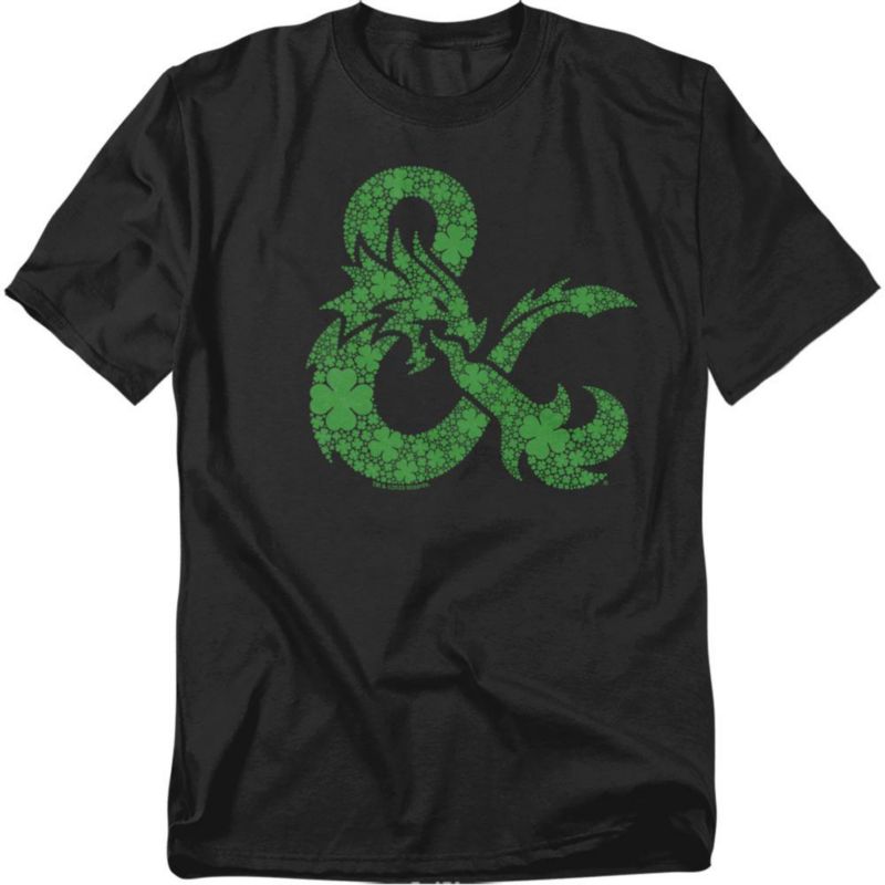Men's Dungeons And Dragons St. Patrick's Day Shamrock Logo T-Shirt