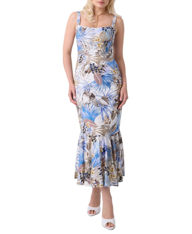 Women's Rory Linen-Blend Ruffled Hem Dress