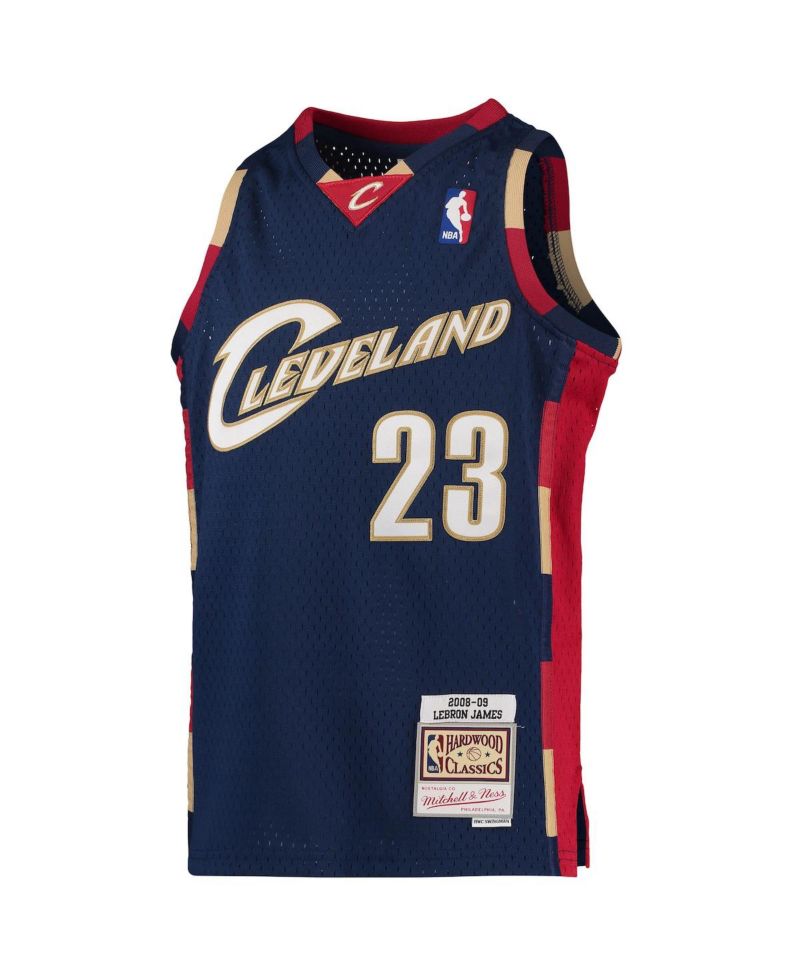 Big Boys LeBron James Navy Cleveland Cavaliers 2008-09 Hardwood Classics Swingman Jersey