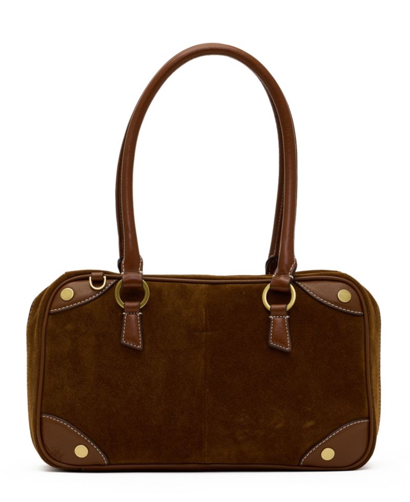 Meredith Suede Small Top Handle Shoulder Handbag