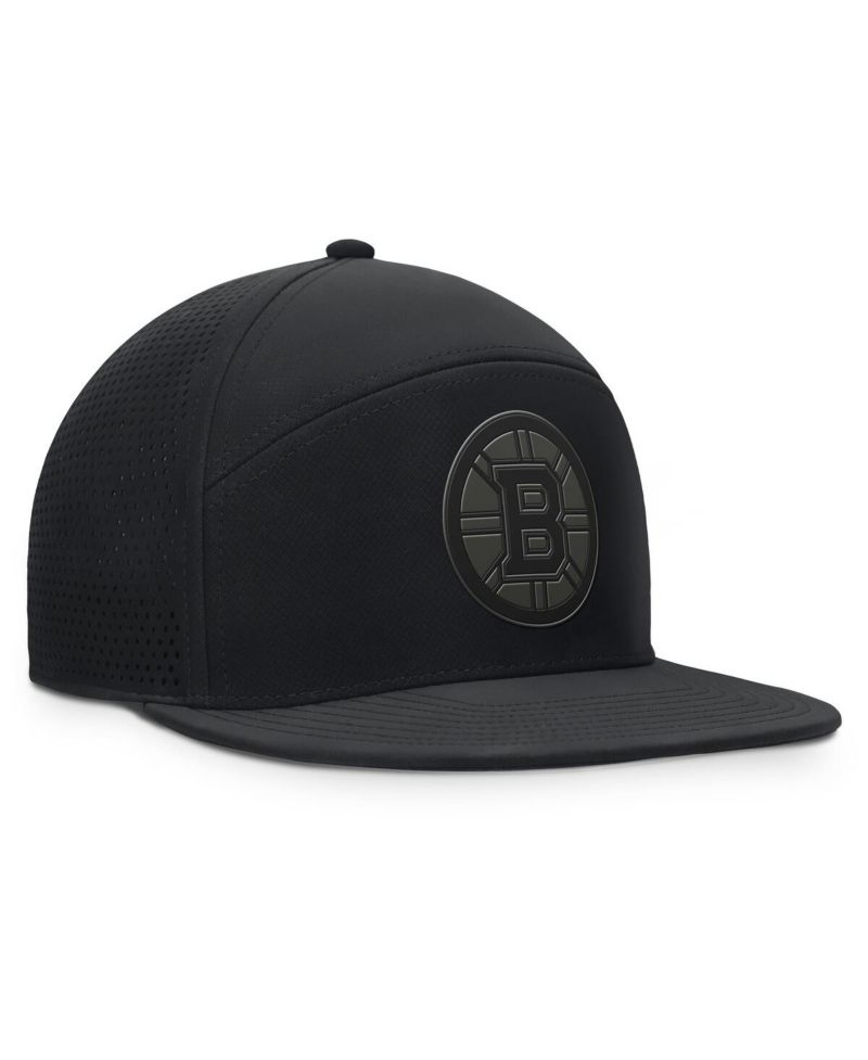 Men's Black Boston Bruins Front Office Adjustable Hat