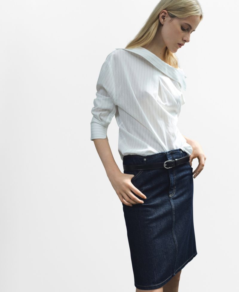 Women's Midi Denim Skirt