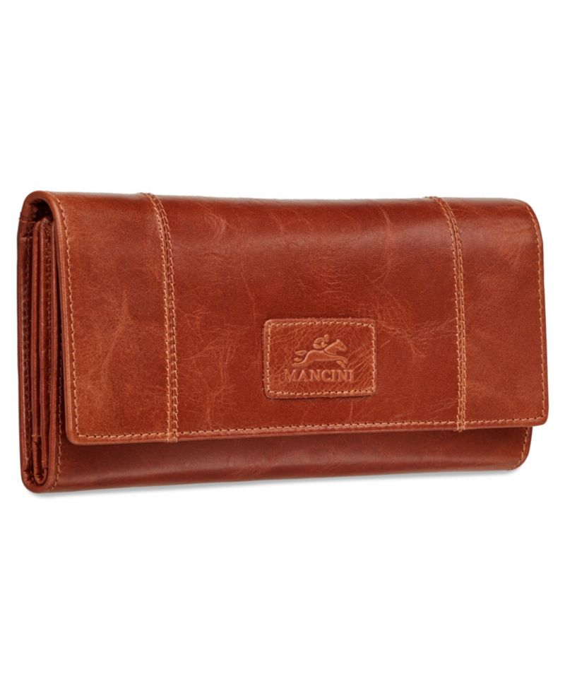 Casablanca Collection RFID Secure Ladies Trifold Wing Wallet