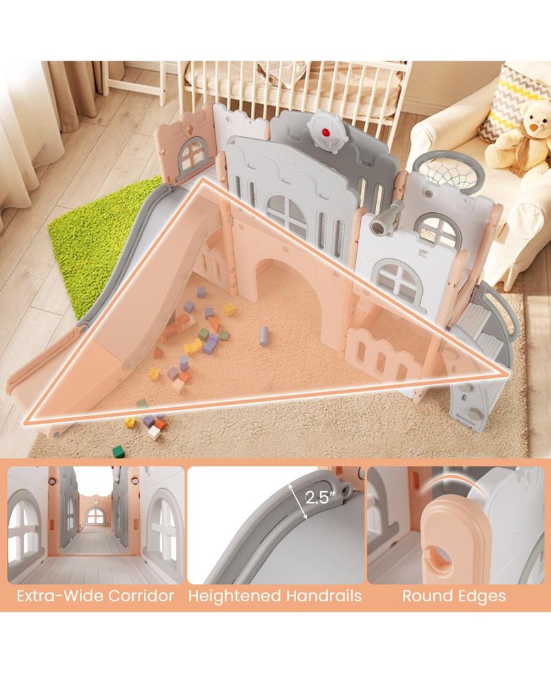 Toddler All-in-One Slide Playset Playground