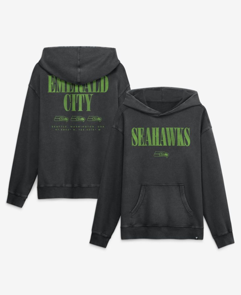 Men's Black Seattle Seahawks Relaxed Intense Rivalry French Terry Hoodie