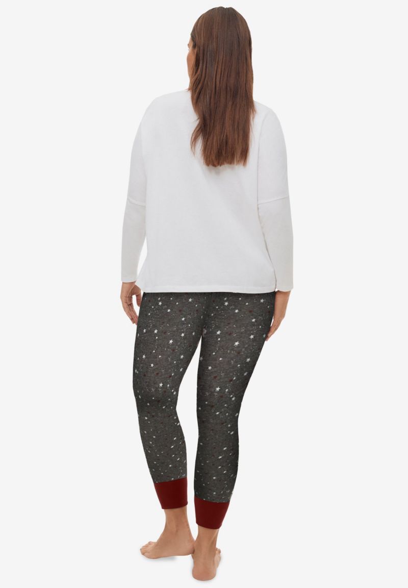 Women's Cotton Spandex Pull On Sleep Legging