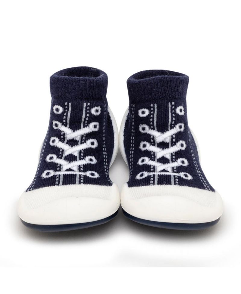 Infant Girl Boy First Walk Sock Shoes Sneakers - Navy
