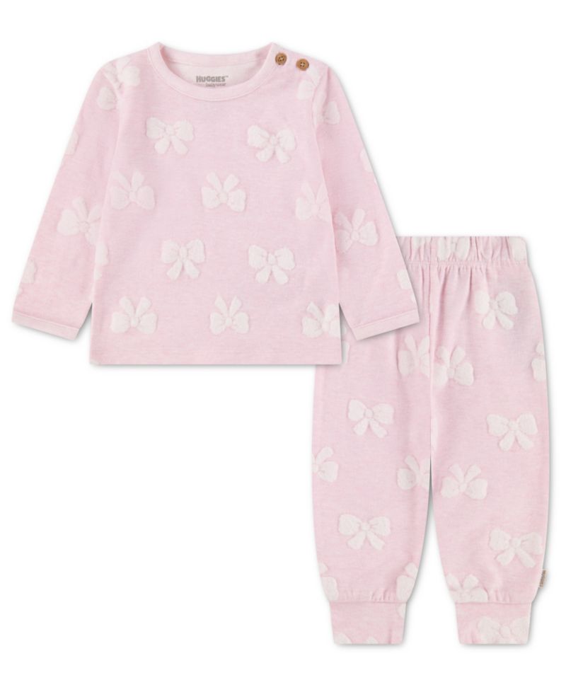 Baby Girls' Babywear Long-Sleeve Top and Pants, 2-Piece Set