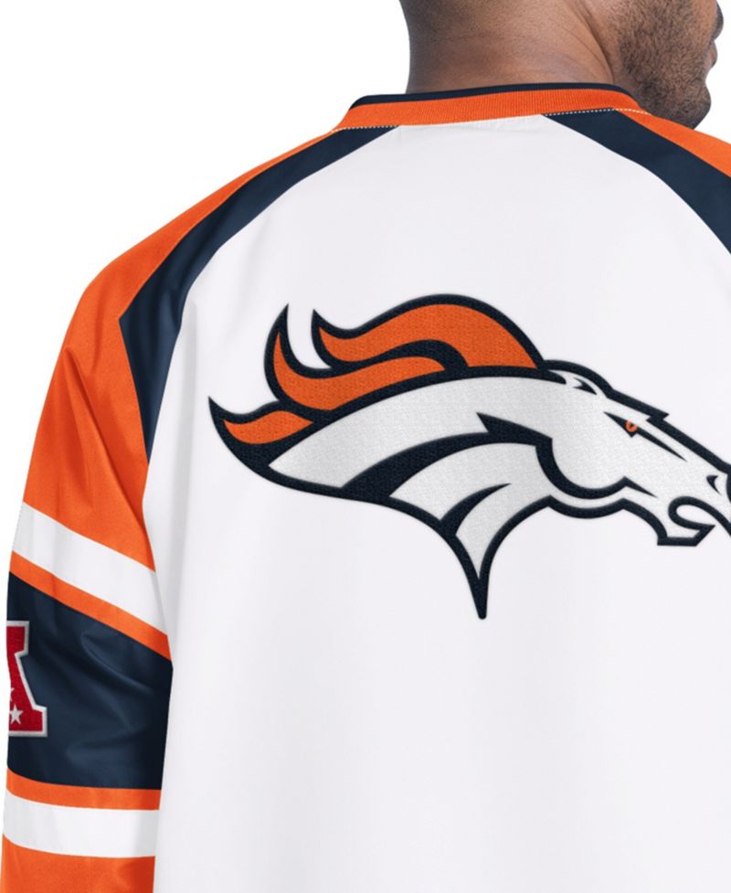 Men's Denver Broncos Infield Play Raglan Sleeve V-Neck Pullover Sweatshirt