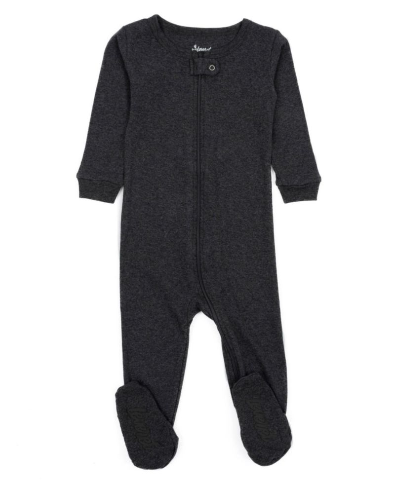 Toddler Matching Family One Piece Footed Cotton Long Sleeve Solid Color Pajamas 2T-5T