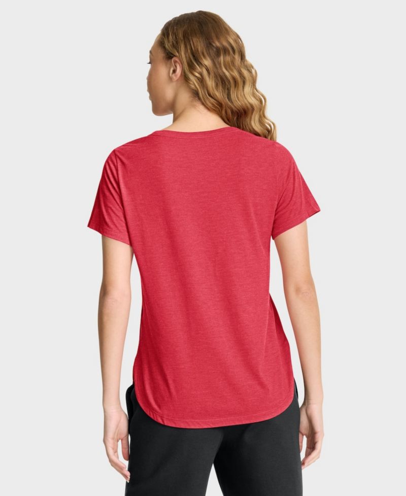 Women's Heather Red Cincinnati Reds Arched Tri-Blend T-Shirt