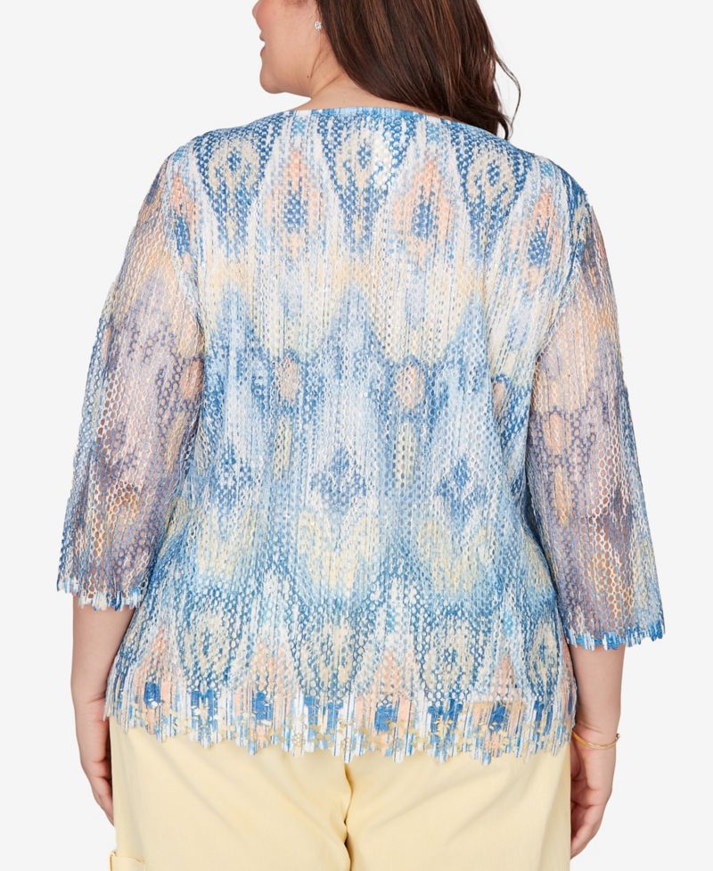 Plus Size Out of the Blue Dramatic Crewneck Top