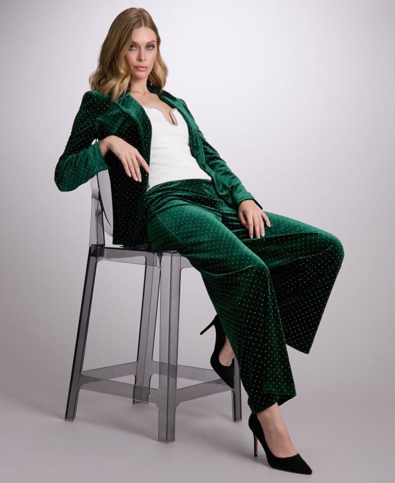 Women's Velvet Embellished Blazer