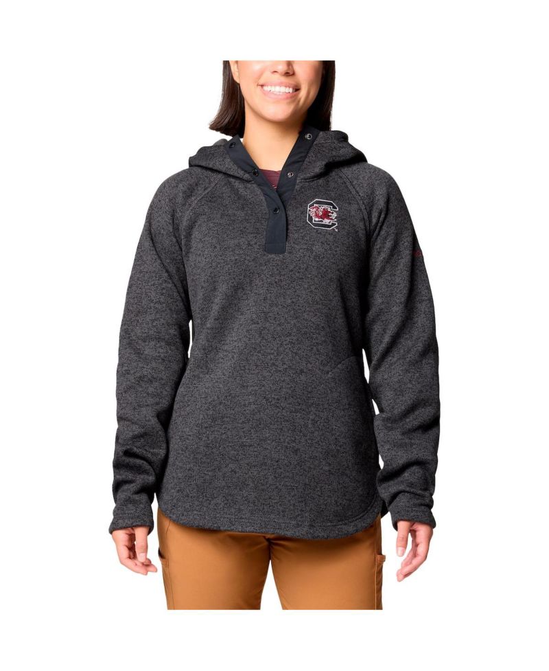 Women's Black South Carolina Gamecocks Sweater Weather Raglan Pullover Hoodie