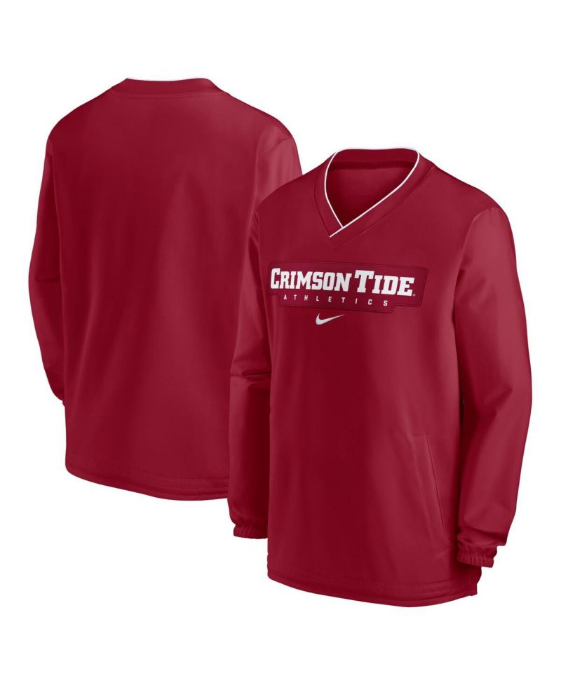 Men's Crimson Alabama Crimson Tide 2024 Sideline Pullover Windshirt