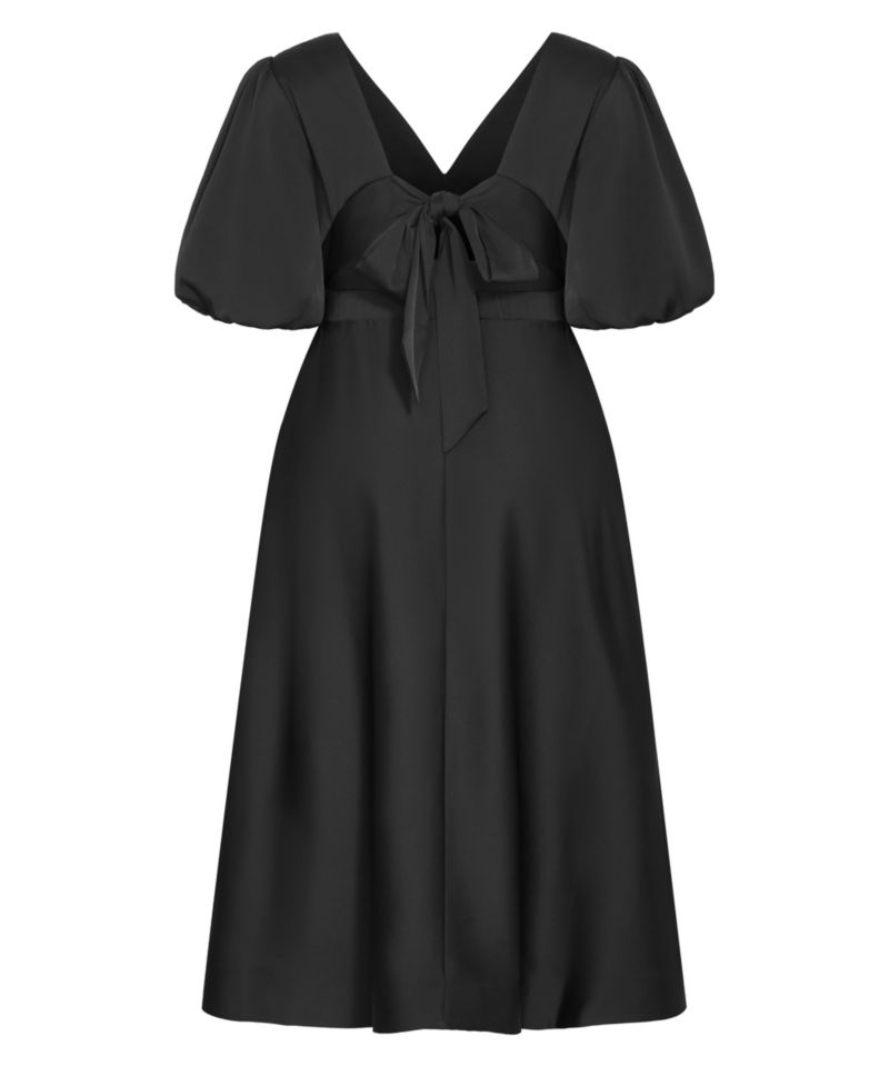 Plus Size Lula Puff Sleeve Midi Dress