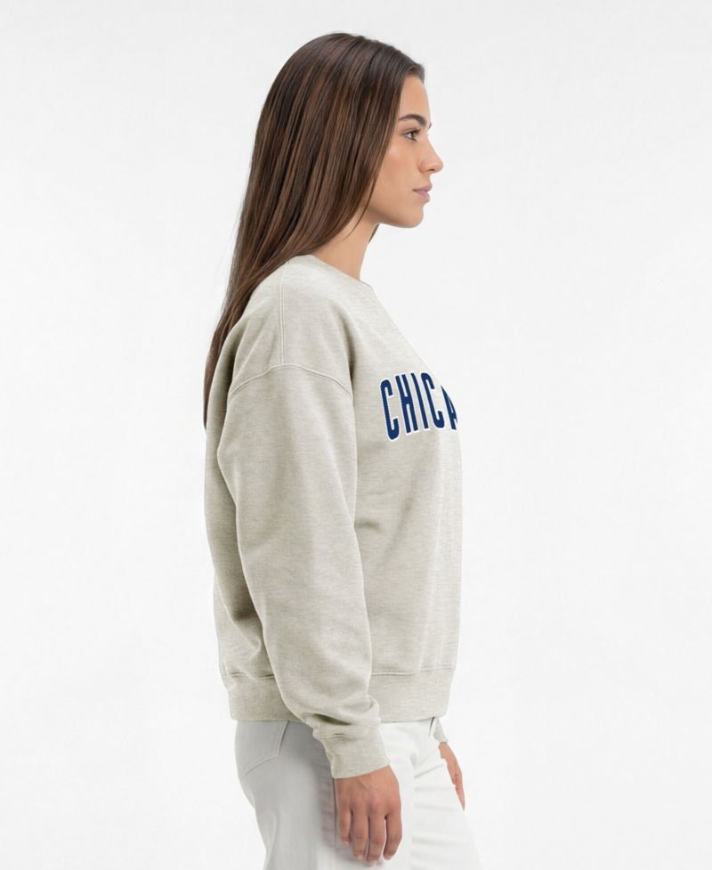 Women's Chicago Cubs Relaxed-Fit Dropped-Shoulder Sweatshirt