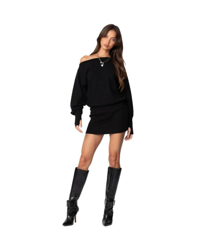 Women's Eve Off Shoulder Knit Mini Dress