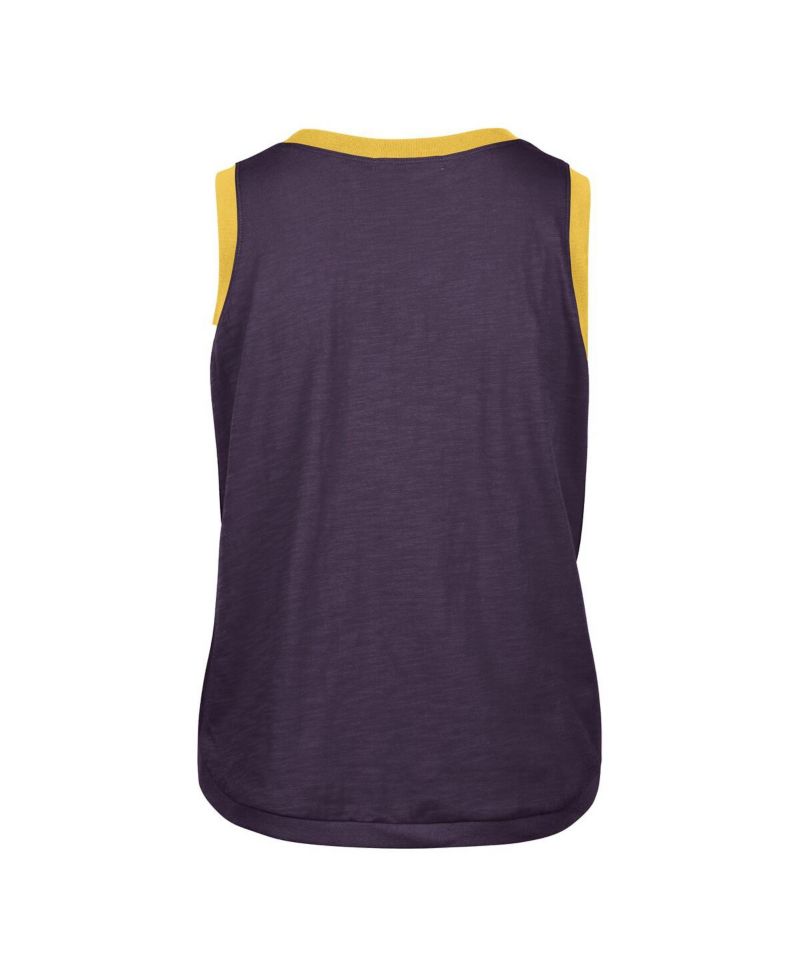 Women's Purple LSU Tigers Premier Ringer Tank Top