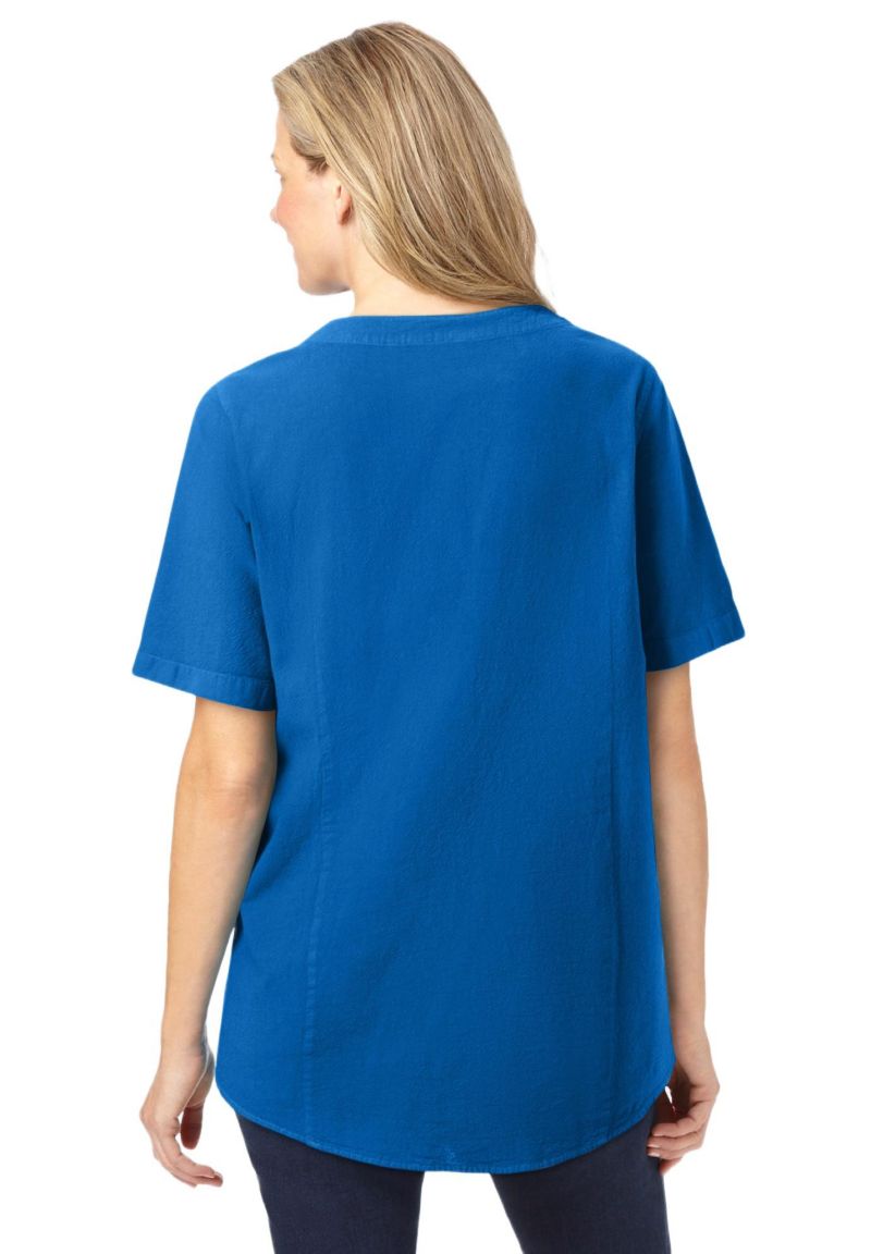 Women's Within Short-Sleeve Crinkle Shirt