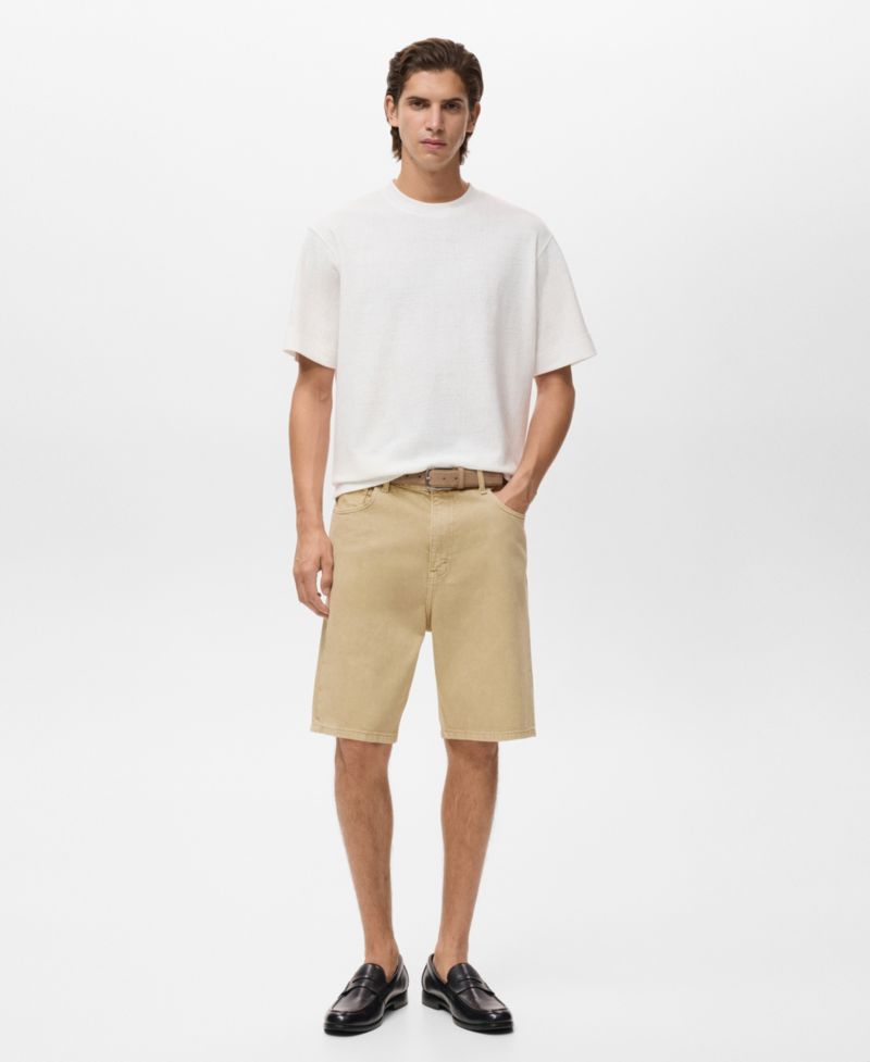 Men's Denim Relaxed-Fit 9.53" Bermuda Shorts