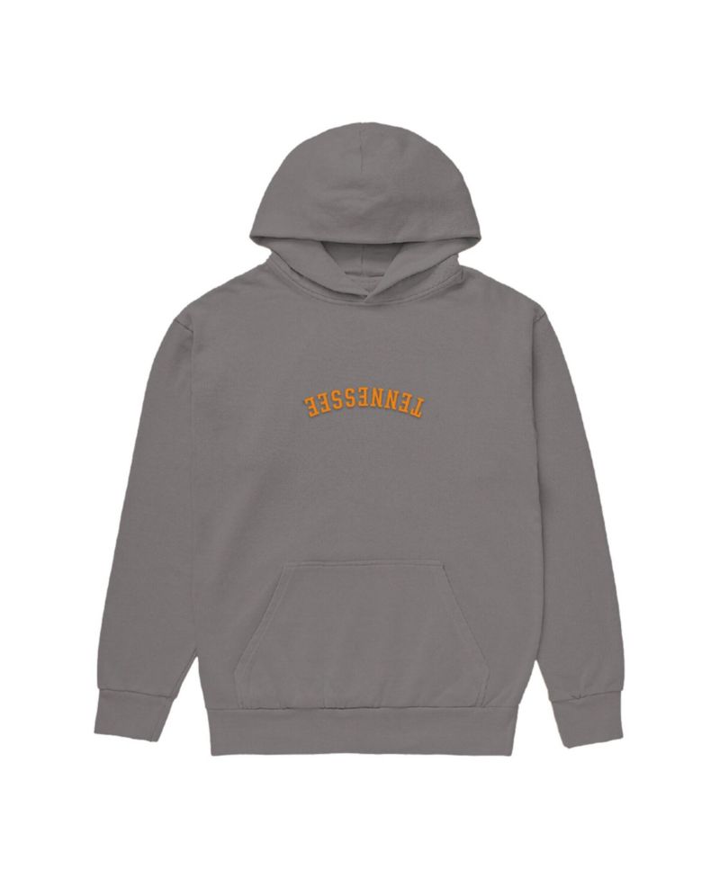 Men's Dark Grey Tennessee Volunteers Upside Down Embroidered Vintage Heavyweight Hoodie