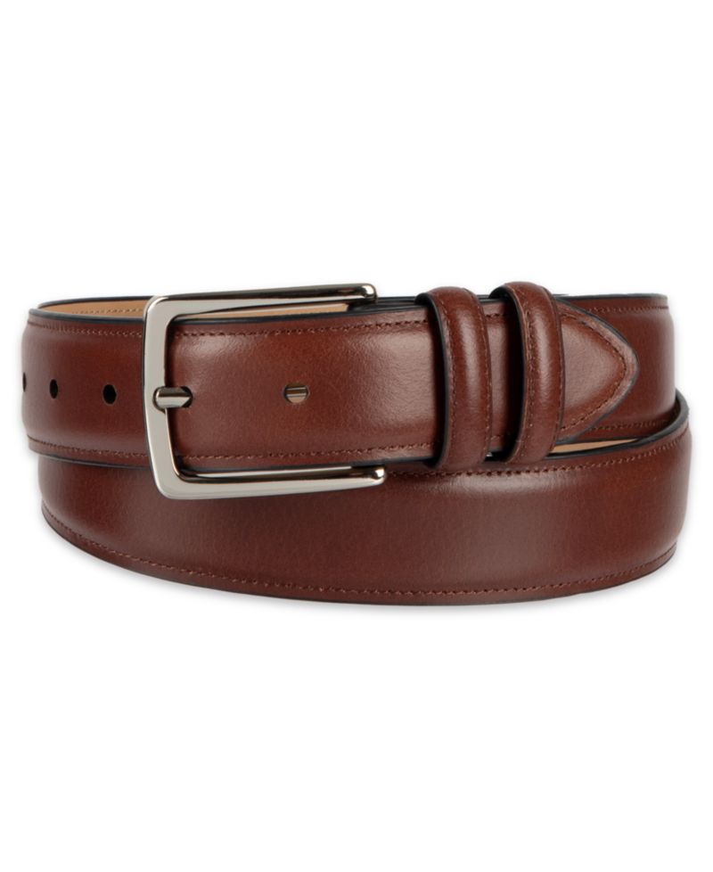 Men's Luxury Drop Edge Stitched Leather Belt