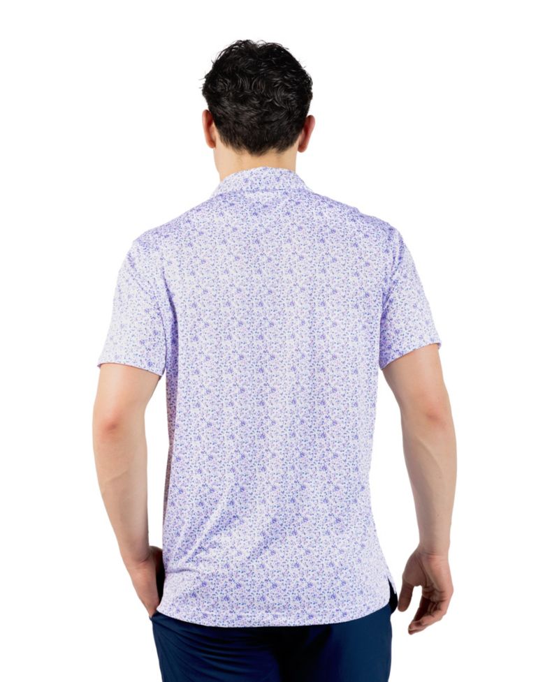 Men's Ditsy Floral Printed Performance Polo