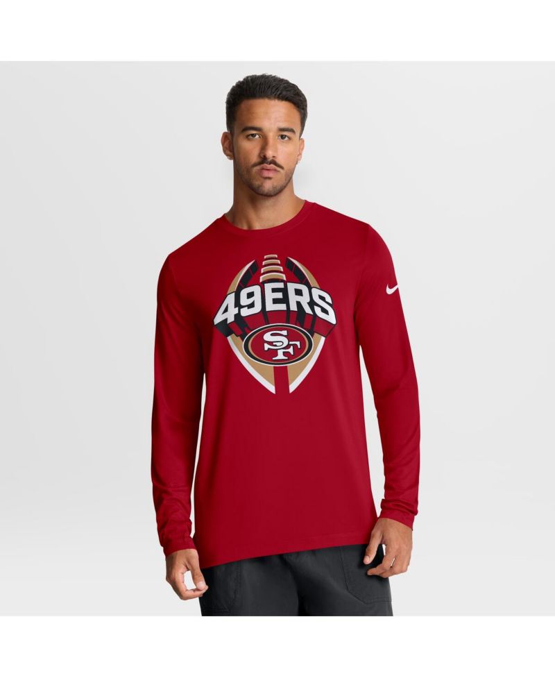 Men's Scarlet San Francisco 49ers Primetime Legend Icon Performance Long Sleeve T-Shirt