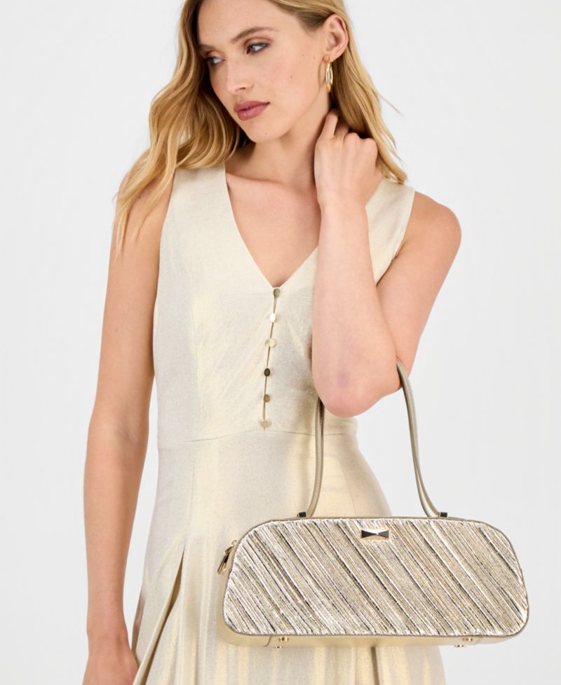 Nedda Rushed Metallic Satchel