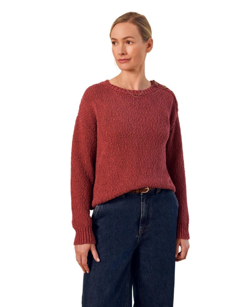 Women's Slub Knit Button Detail Sweater