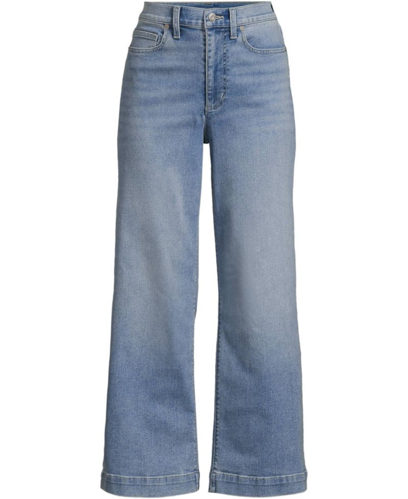 Petite Recover Denim High Rise Wide Leg Crop Jeans