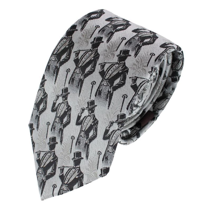 Big & Tall Ambrose Dapper Night Silk Novelty Silk Necktie and Pocket Square