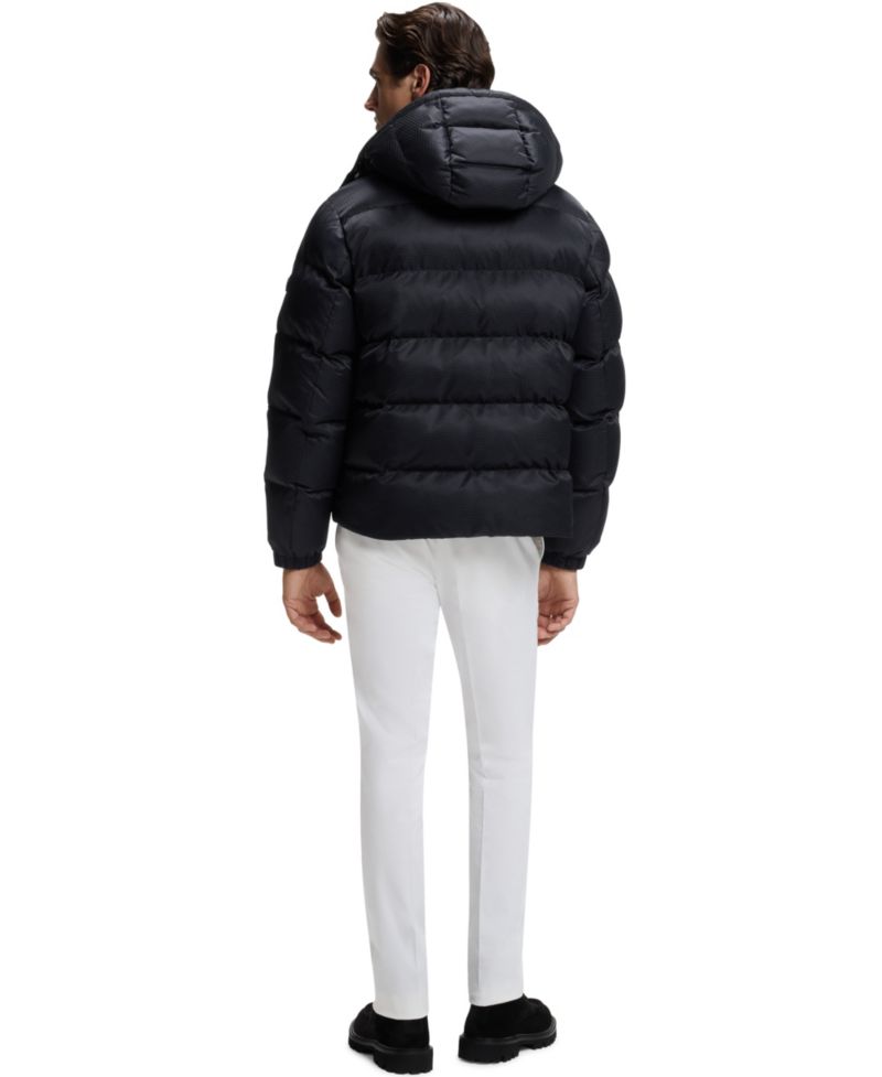 BOSS by Men's Water-Repellent Padded Jacquard Jacket