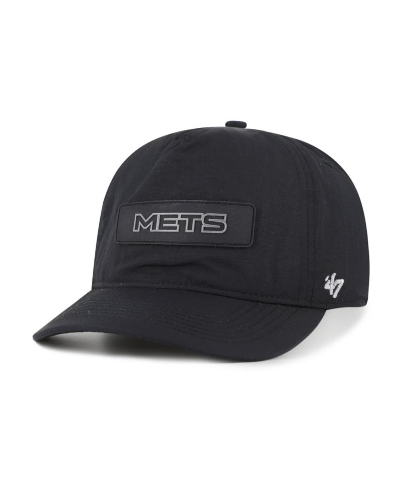 Men's Black New York Mets Quiet Outdoors Hitch Adjustable Hat