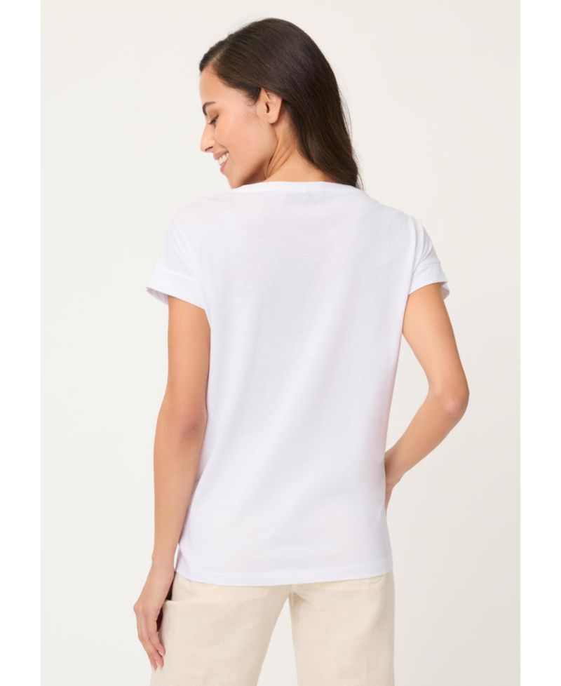 Women's Ornamental Embroidered T-Shirt