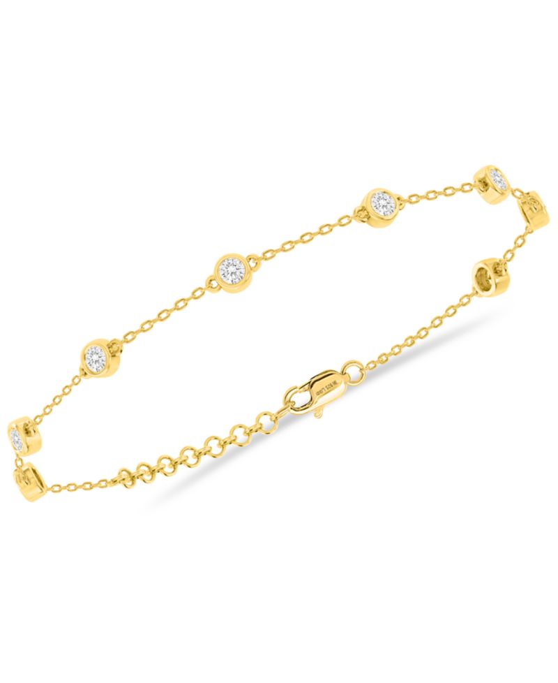 Lab-Grown Diamond Bracelet (1 ct. t.w.) in Sterling Silver (also in 14k Gold Plated Sterling Silver)
