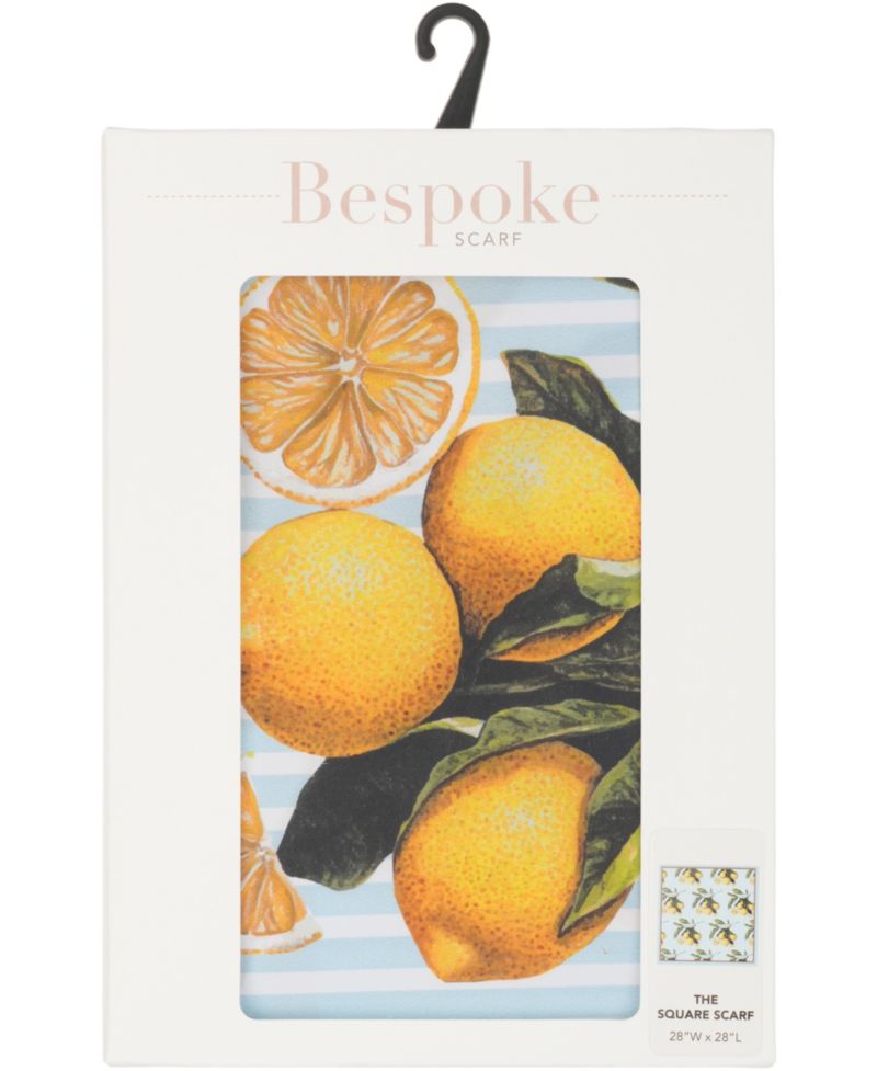 Citrus-Print Square Scarf