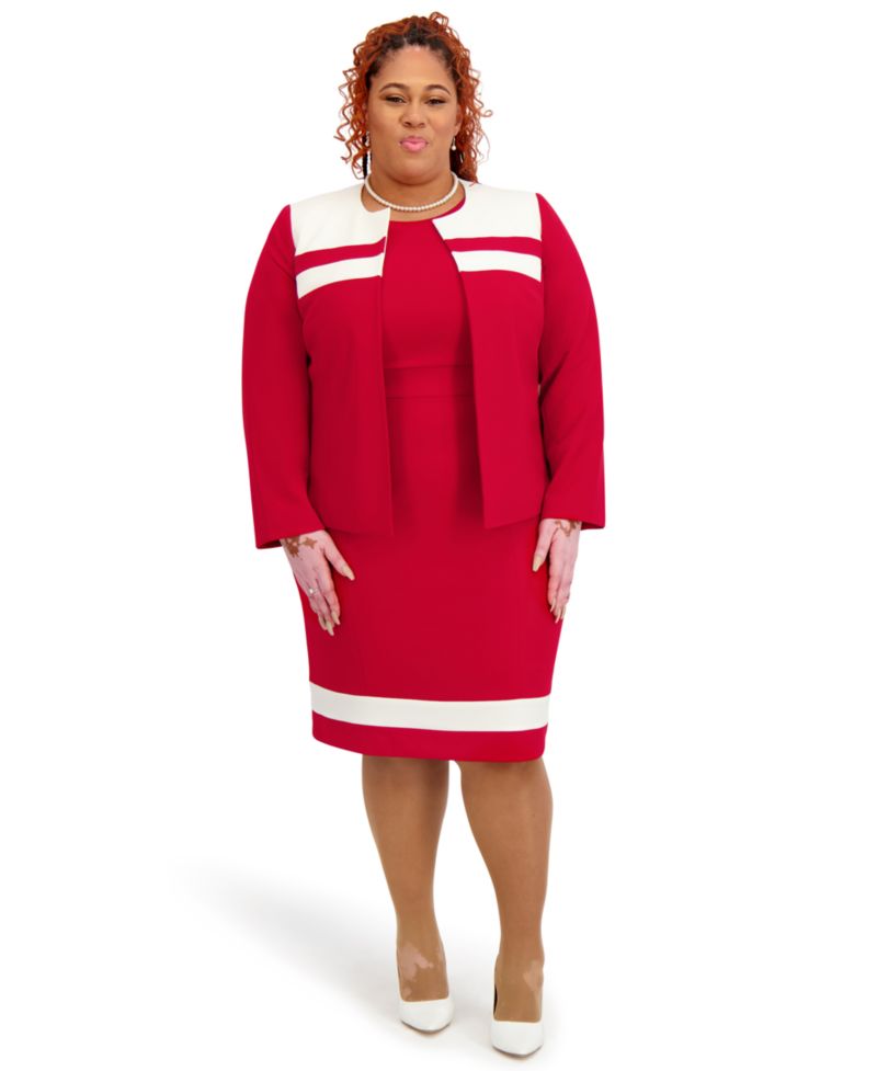 Women's Combo Yoke Long-Sleeve Jacket, Regular and Plus Size