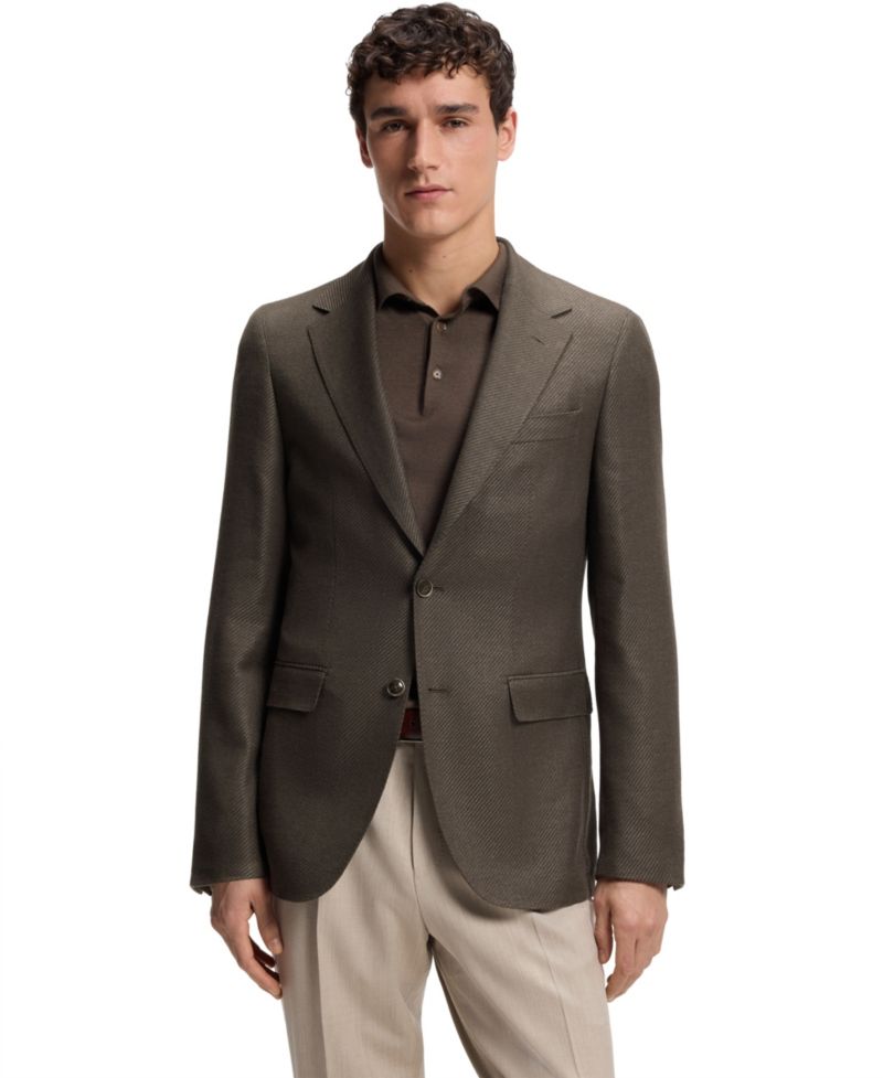 Men's Wool-Linen Regular-Fit Blazer