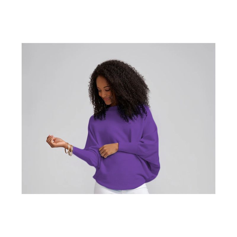 Women's Ivy Oversized Dolman 3/4 Sleeve Sweater